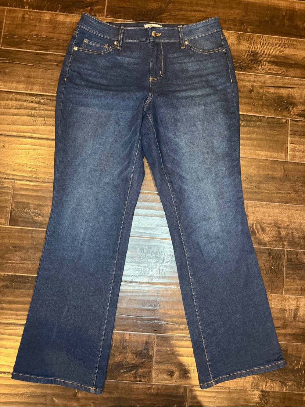 Sonoma Goods For Life Women's High-Rise Straight Leg Jeans - Size 12 - Dark Wash